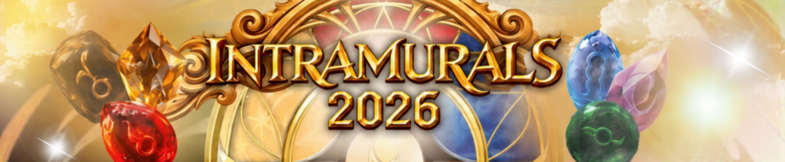 Intramurals 2026 — golden crest and team crystals